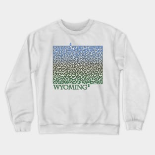 State of Wyoming Colorful Maze Crewneck Sweatshirt